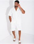 Ensemble short et chemise en nid d'abeille