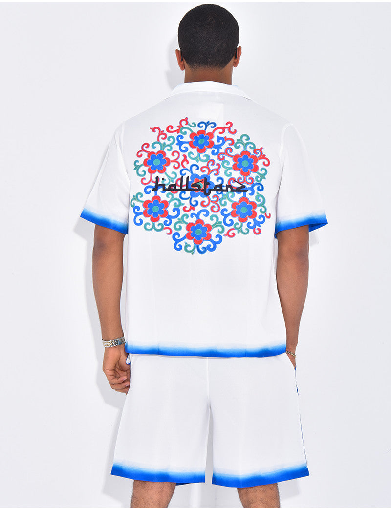 Ensemble short et chemise "Hallstarz" à motifs