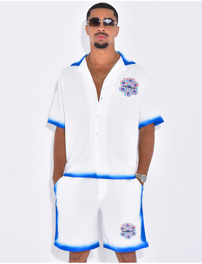 Ensemble short et chemise "Hallstarz" à motifs
