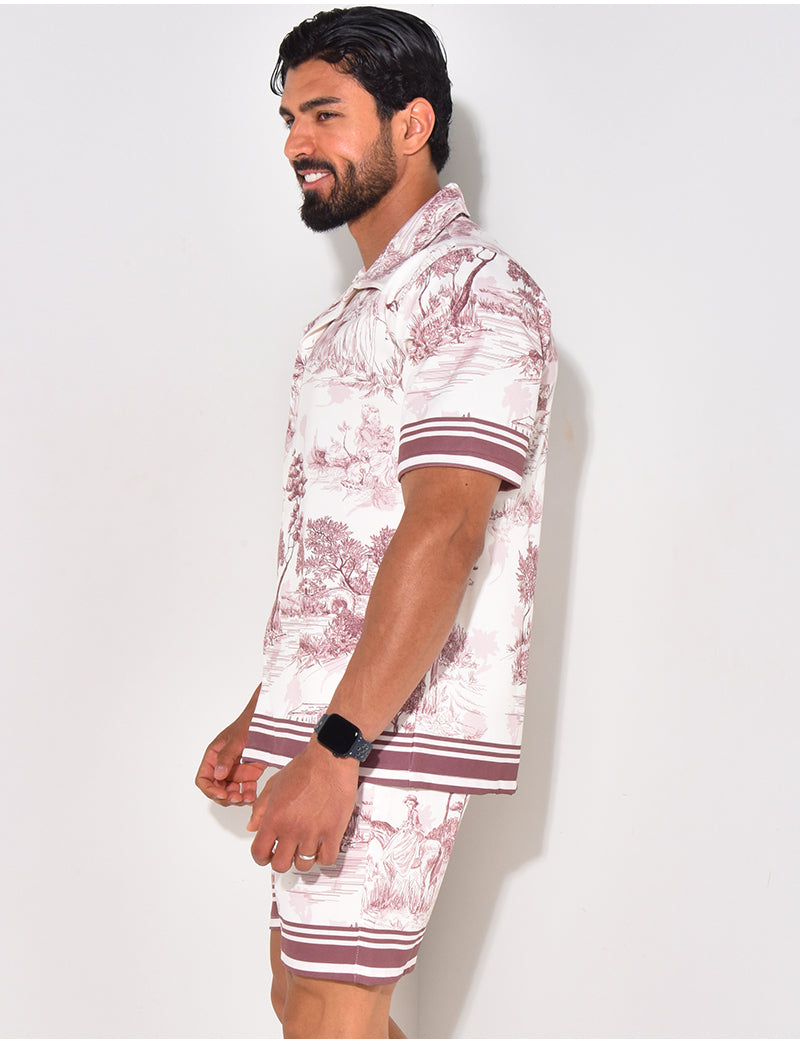Ensemble short et chemise manches courtes
