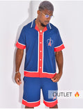 Ensemble short et chemise motif tour Eiffel