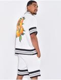 Ensemble short et chemise oranger