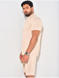 Ensemble short et chemise plissé