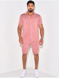 Ensemble short et chemise plissé
