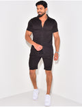 Ensemble short et chemise plissé