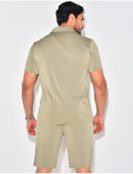 Ensemble short et chemise plissé