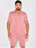 Ensemble short et chemise plissé