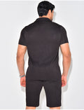 Ensemble short et chemise plissé