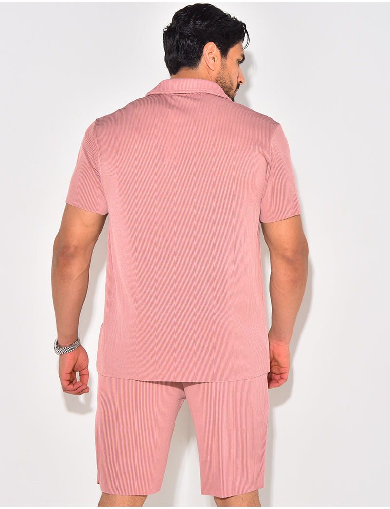 Ensemble short et chemise plissé