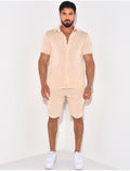 Ensemble short et chemise plissé