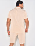 Ensemble short et chemise plissé