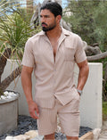 Ensemble short et chemise plissé