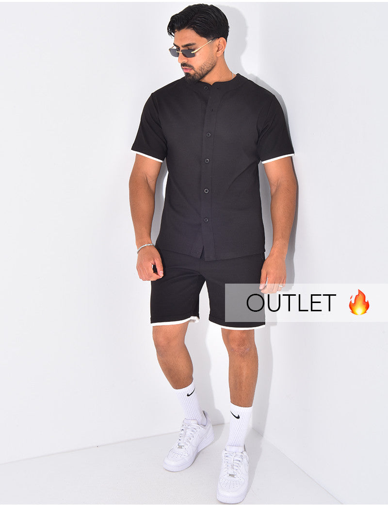 Ensemble short et chemise uni