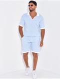 Ensemble short et polo ajouré