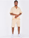 Ensemble short et polo ajouré