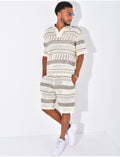 Ensemble short et polo ajouré
