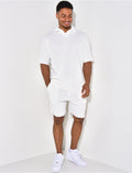 Ensemble short et polo côtelé