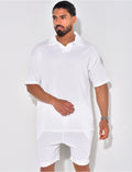 Ensemble short et polo texturé