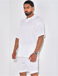 Ensemble short et polo texturé