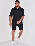 Ensemble short et polo texturé