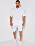 Ensemble short et polo texturé