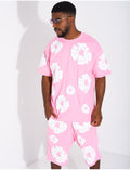 Ensemble short et t-shirt à fleurs