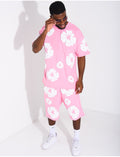 Ensemble short et t-shirt à fleurs