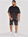 Ensemble short et t-shirt à broderie floral
