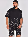 Ensemble short et t-shirt à broderie floral