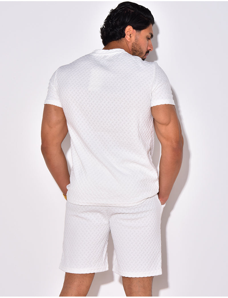 Ensemble short et t-shirt à relief