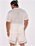 Ensemble short et t-shirt ajouré