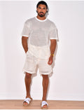 Ensemble short et t-shirt ajouré