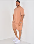 Ensemble short et t-shirt effet vieilli