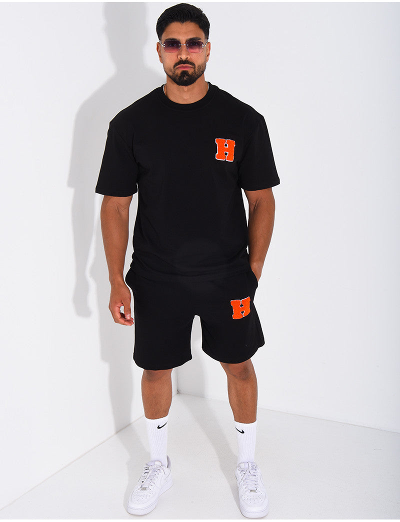 Ensemble short et t-shirt lettre H