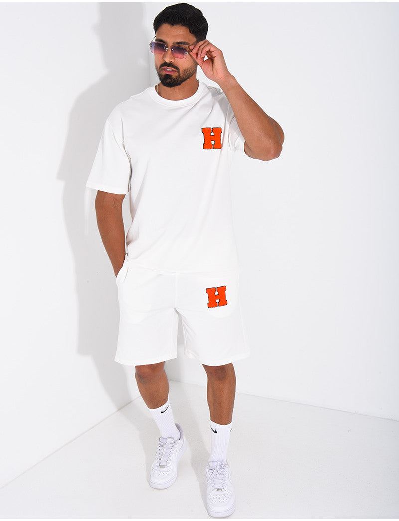 Ensemble short et t-shirt lettre H