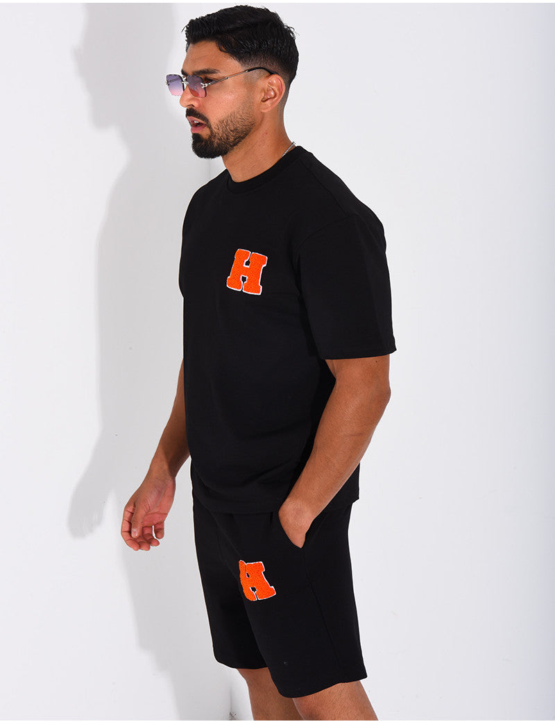 Ensemble short et t-shirt lettre H