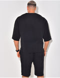 Ensemble short et t-shirt oversize texturé