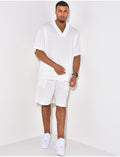 Ensemble short et t-shirt plissé oversize
