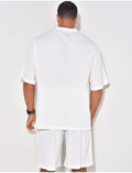Ensemble short et t-shirt plissé oversize