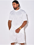 Ensemble short et t-shirt plissé