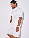 Ensemble short et t-shirt plissé