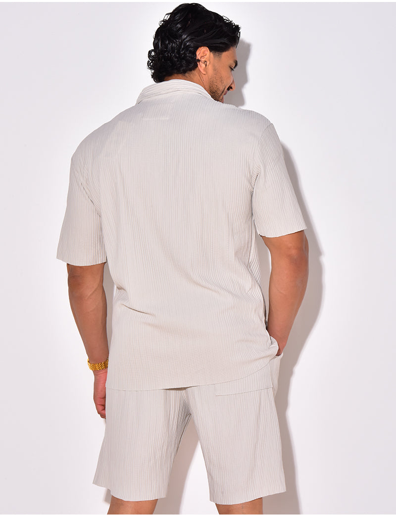 Ensemble short et t-shirt plissé