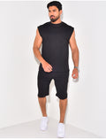Ensemble short et t-shirt texturé