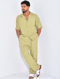 Ensemble texturé pantalon et chemise