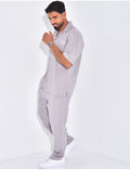 Ensemble texturé pantalon et chemise