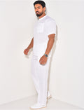 Ensemble texturé pantalon et t-shirt à poche