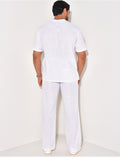 Ensemble texturé pantalon et t-shirt à poche