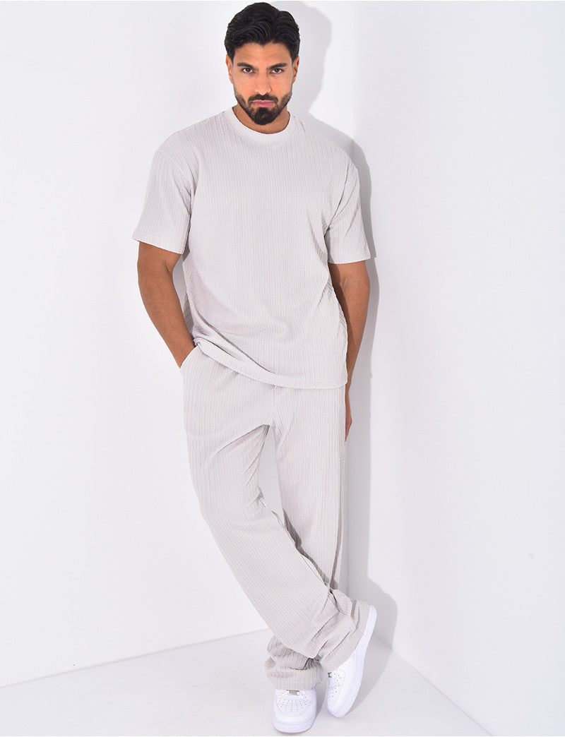 Ensemble texturé pantalon et t-shirt