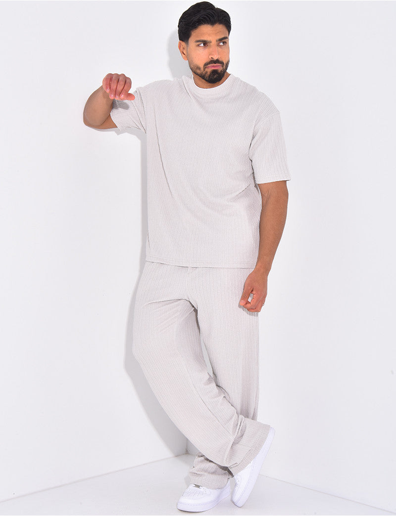 Ensemble texturé pantalon et t-shirt