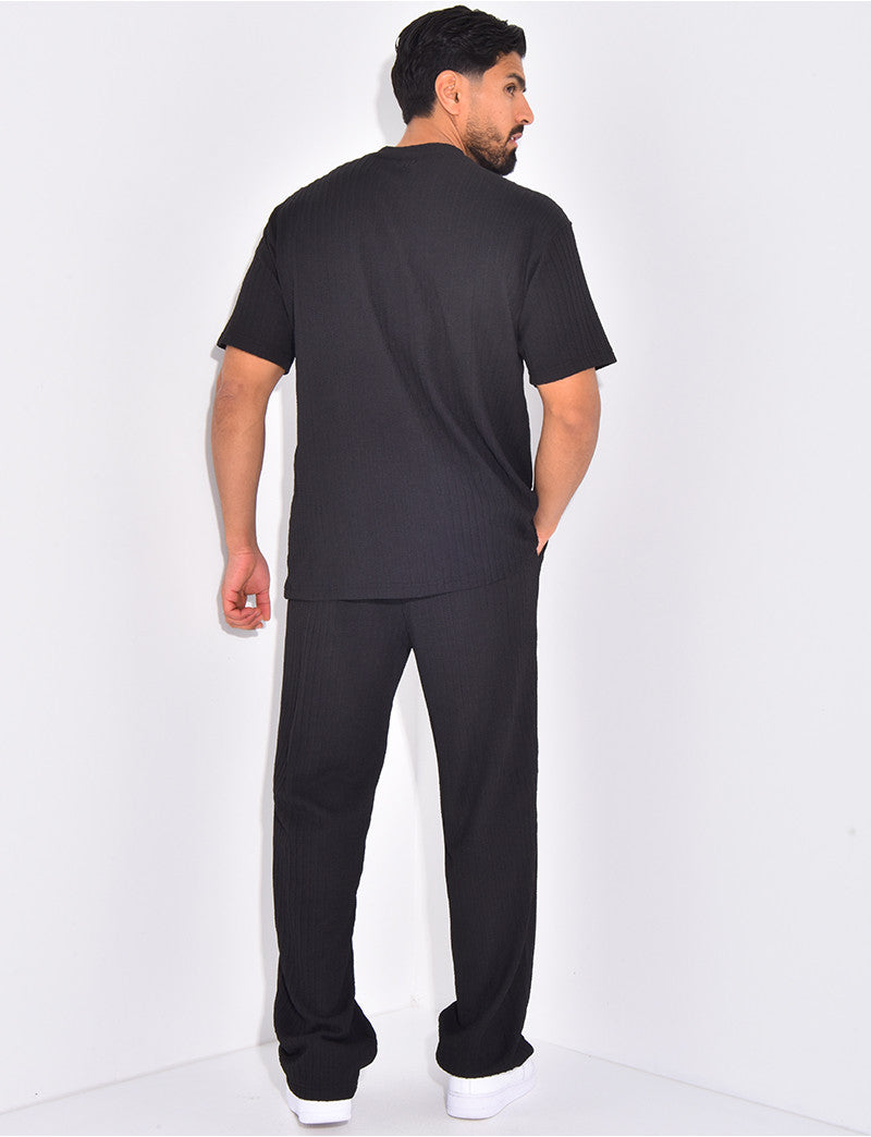 Ensemble texturé pantalon et t-shirt